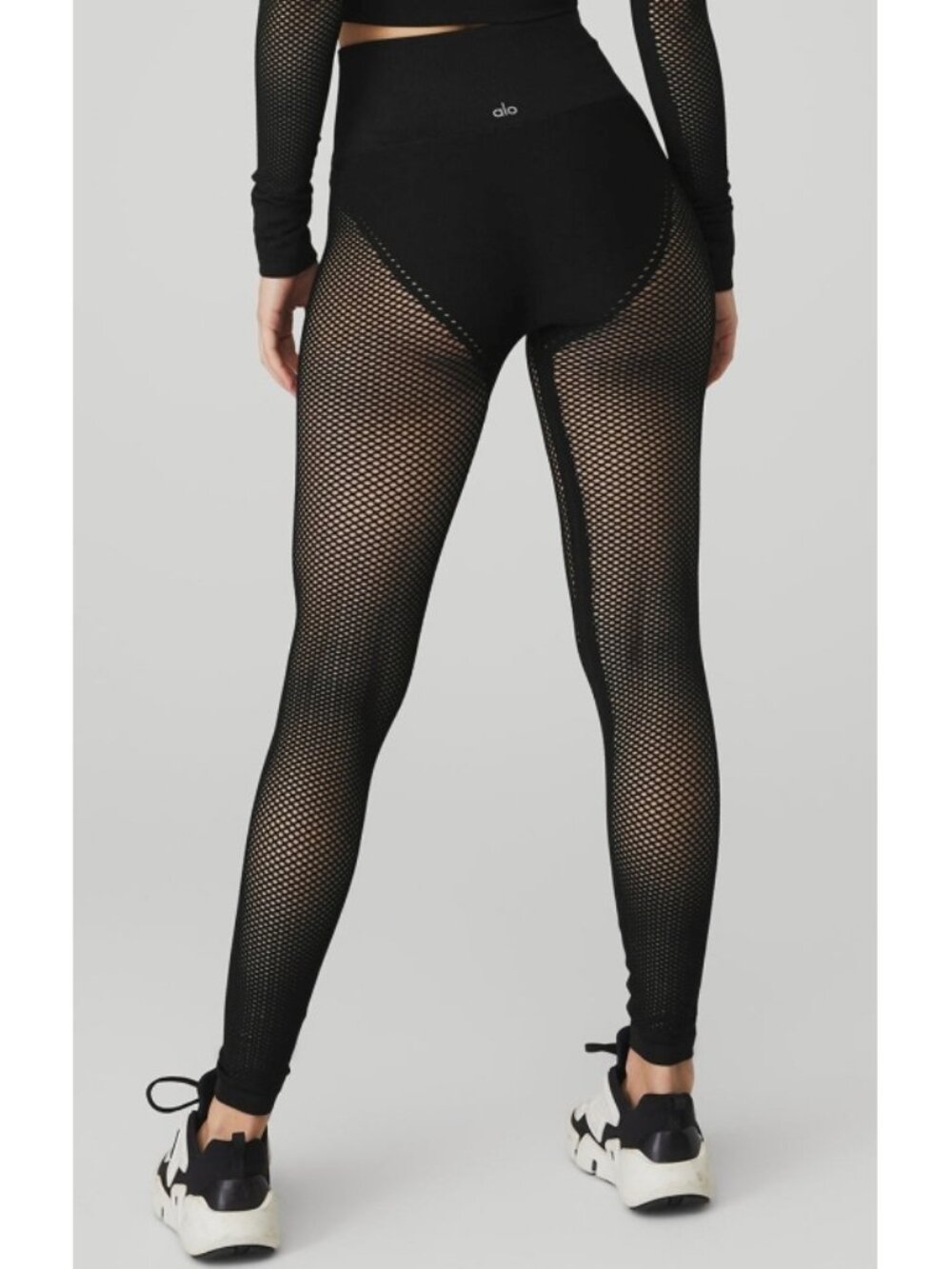 NEW Alo Seamless High-Waist Limitless Open Air Legging Hi-Rise Sheer Mesh Cutout - Picture 2 of 9